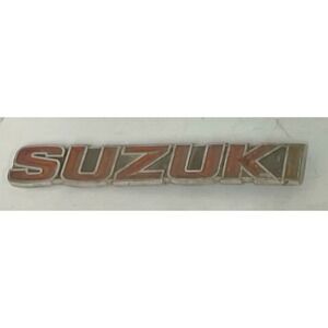 Vintage Suzuki Front Grille Fender Emblem Badge SJ Samurai Red Silver